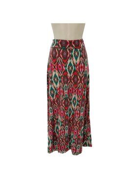 Mossimo Supply Co. Womens Multicolor Geometric Print Maxi Skirt Size M
